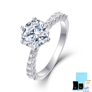 JIUZUAN 2ct Moissanite Ring, Women